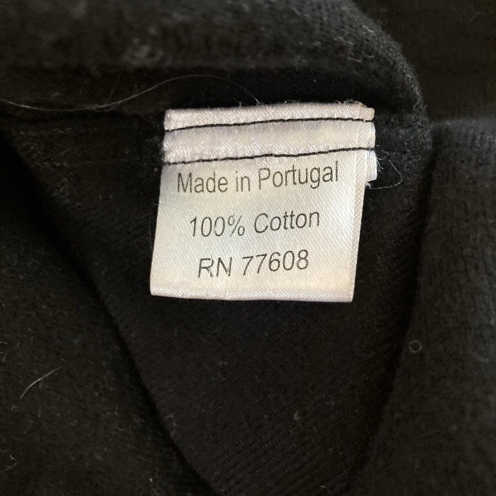 Vtg J Peterman Flannel Button Up Shirt Mens Large Black Made in Portugal - Picture 6 of 8